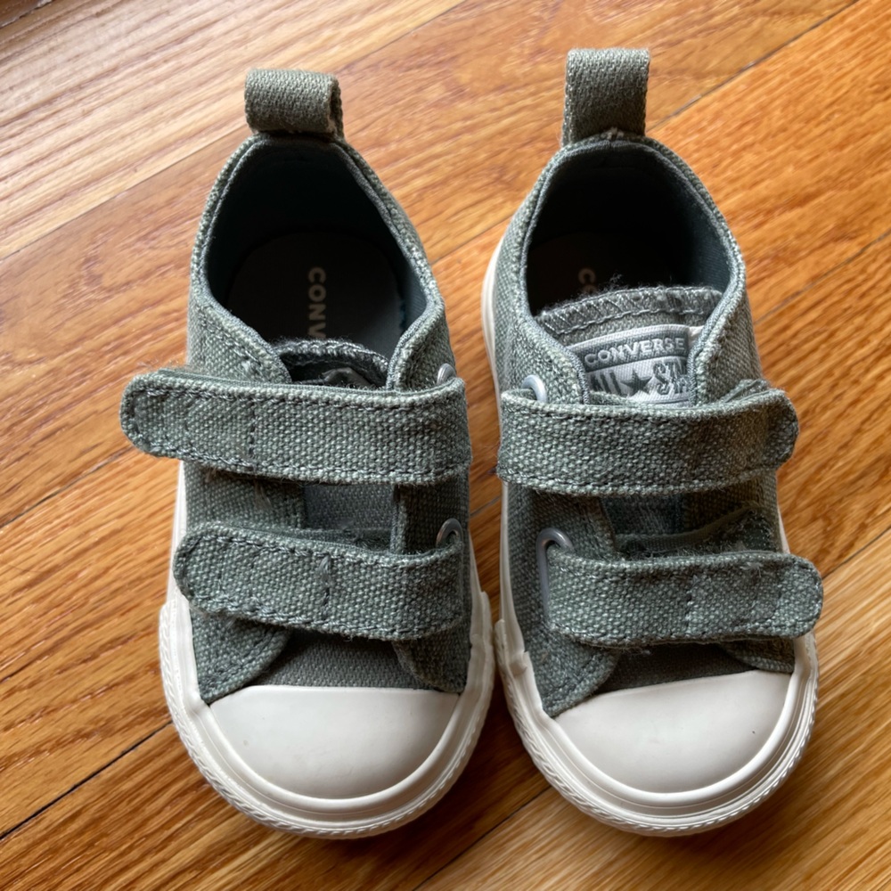 Converse olive baby shoes. Brand new.